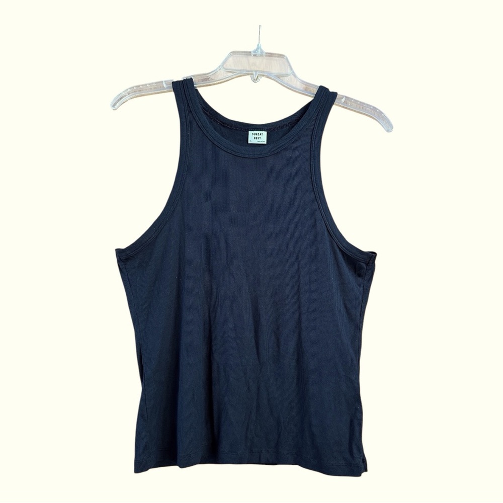 Sunday Best Black Racerback Tank Top, XL